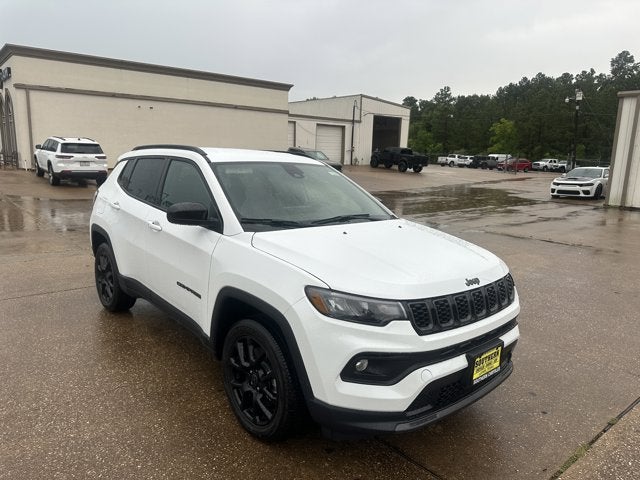 2026 Jeep Compass COMPASS LATITUDE ALTITUDE 4X4 in Bright White Clear-Coat Exterior Paint — front three-quarter view