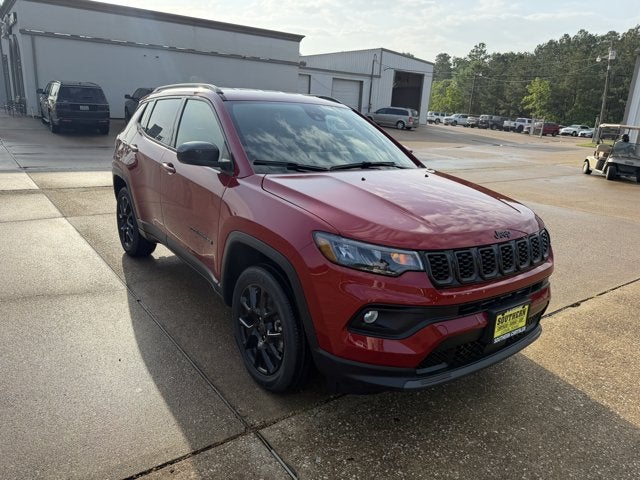 2026 Jeep Compass COMPASS LATITUDE ALTITUDE 4X4 in Red Hot Pearl-Coat Exterior Paint — front three-quarter view