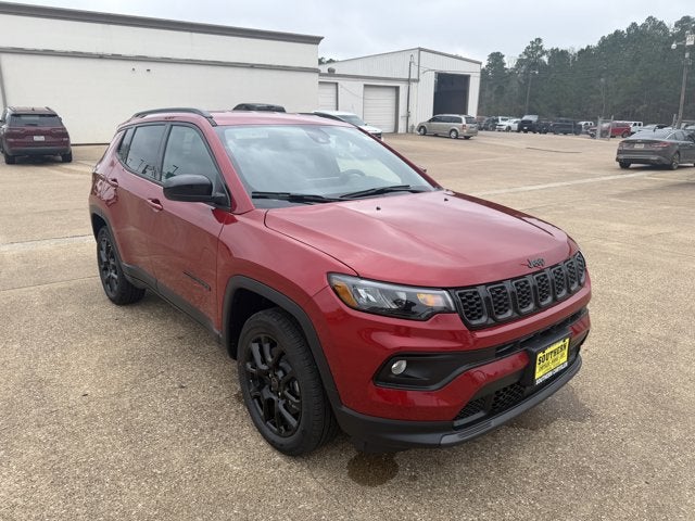 2026 Jeep Compass COMPASS LATITUDE ALTITUDE 4X4 in Red Hot Pearl-Coat Exterior Paint — front three-quarter view