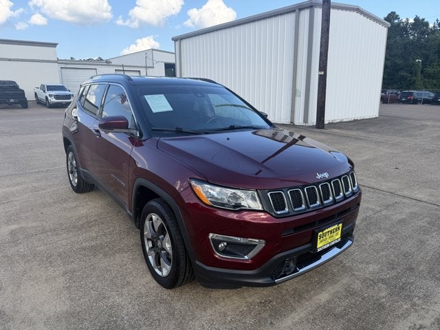 2021 Jeep Compass Limited 4x4 in Velvet Red Pearlcoat — front three-quarter view