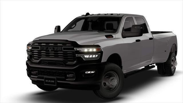 2026 RAM Ram 3500 RAM 3500 TRADESMAN CREW CAB 4X4 8' BOX in Ceramic Gray Clear-Coat Exterior Paint — front three-quarter view