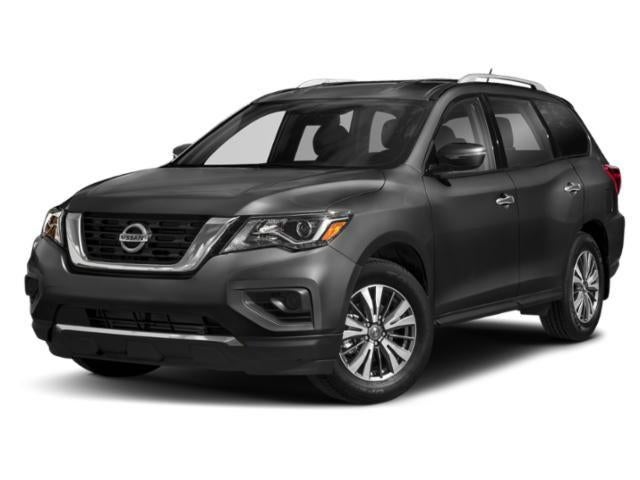 2019 Nissan Pathfinder S in Gun Metallic — front three-quarter view