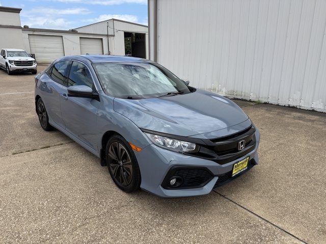 2019 Honda Civic EX in Gray — front three-quarter view